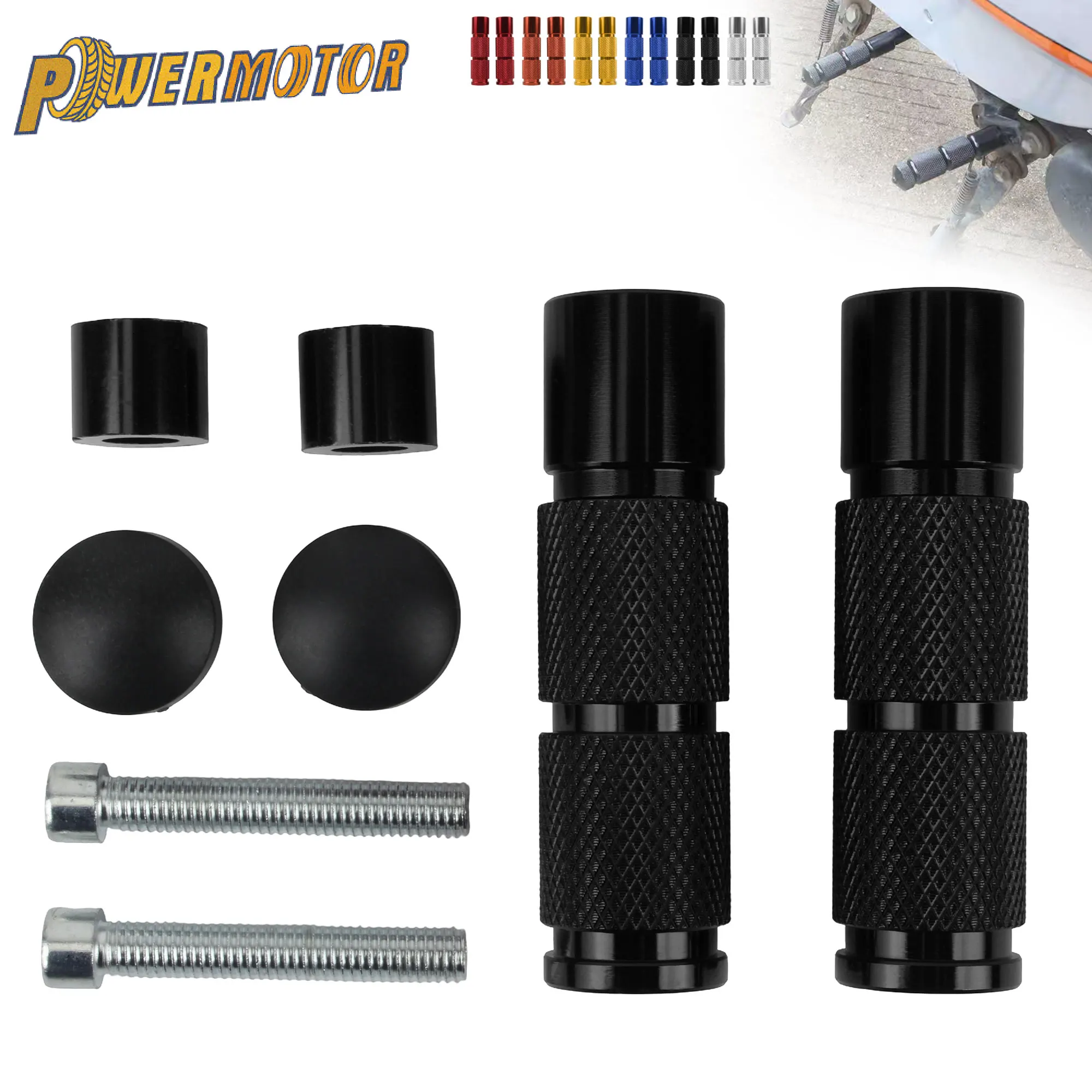 

M8 Motorcycle Footrests CNC Aluminum Modified For Honda Kawasaki Yamaha BMW KAYO BSE Scooter ATV Supermoto Foot Pegs Pedals Par