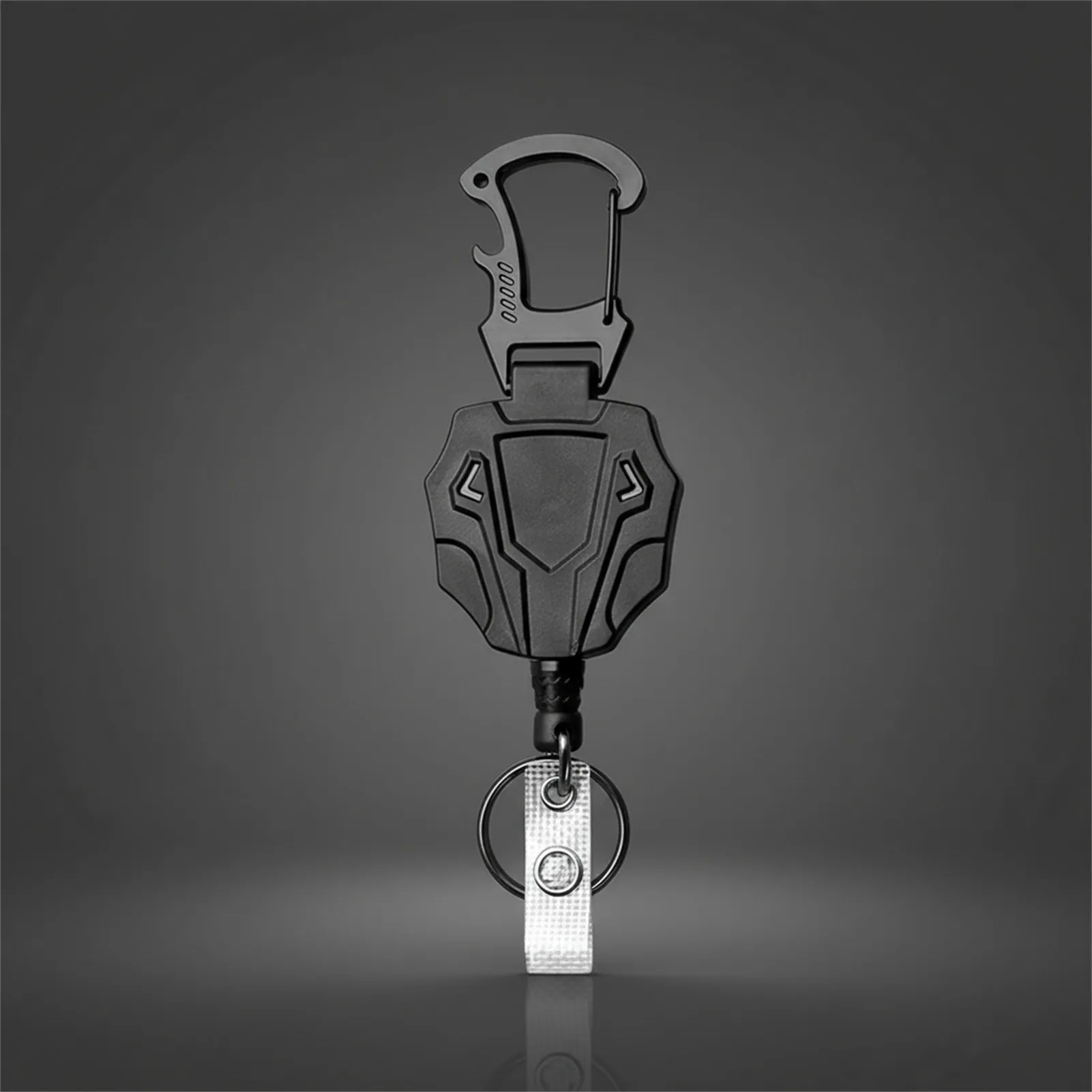 Retractable Keychain Heavy-Duty Key Holder Anti-Lost Tool for Hiking Fishing Camping Durable ABS Plastic Portable