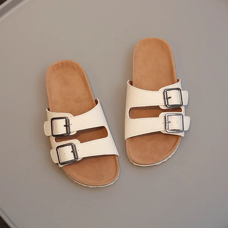

2025 Summer New Kids Retro Sandals Strappy One-Pull-On Beach Resort Footwear Fashion Casual Kids Flip-Flops Slipper Kids Shoes