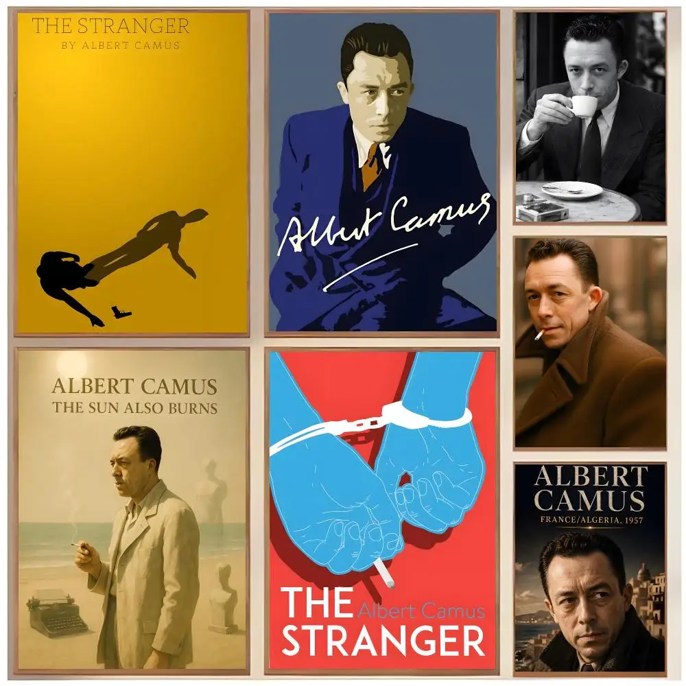 Philosophical Writer A-Albert Camus Poster  Classic Home Interior Design & Modern Wall Decor Art Collection