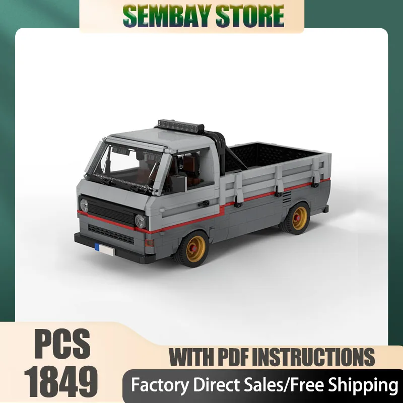 

Модель городских грузовиков Moc, строительные кирпичи, модульный T3, пикап, модель горячего стержня, технологические блоки, рождественские игрушки «сделай сам», строительный подарок