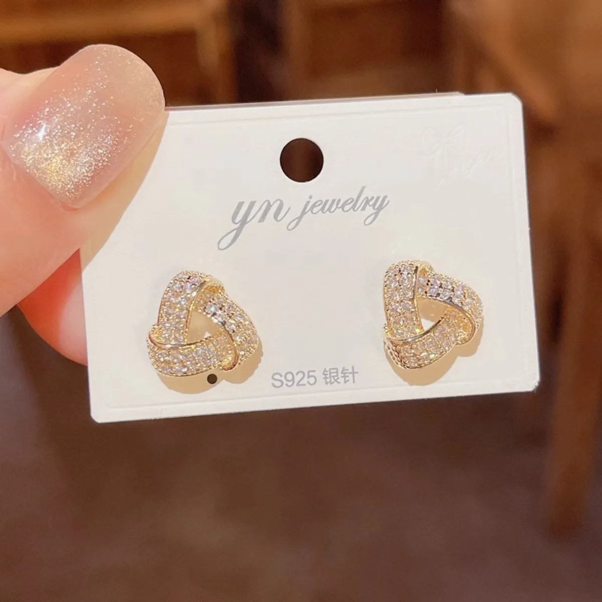 S925 Silver Needle Heart Stud Earrings Women Fashion Cubic Zirconia Trendy Elegant Jewelry for Daily Wear Party Gift