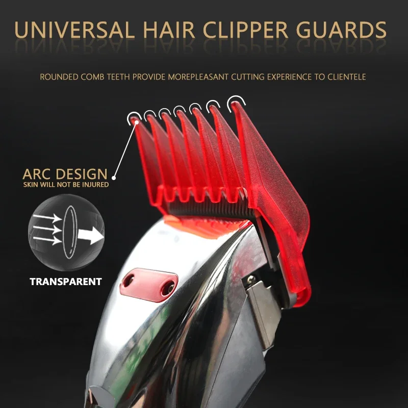 Universal Hair Clipper Guide Set 2Pcs 1.5mm/4.5mm Transparent Metal Buckle Compatible with Wahl, Madeshow, and JRL