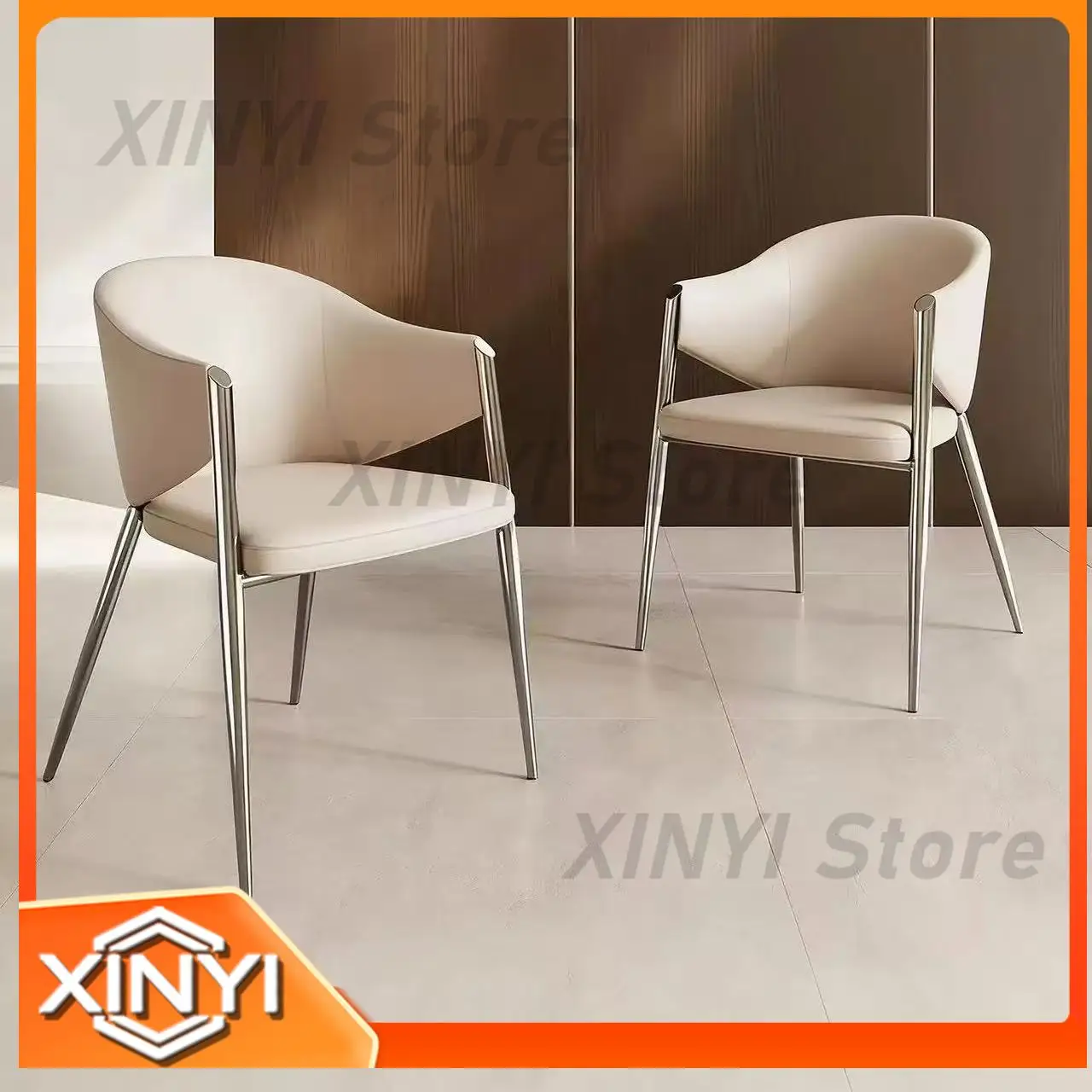 Italian dining chair household light luxury comfortable minimalist restaurant back chair modern style Nordic armchair