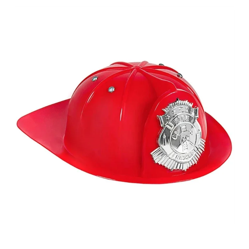 Kinder-Rollenspiel-Feuerwehrmann-Hüte, Feuerwehrmann-Kostüm-Zubehör, Helm-Verkleidung, lustige Party-Hüte für Jungen und Mädchen