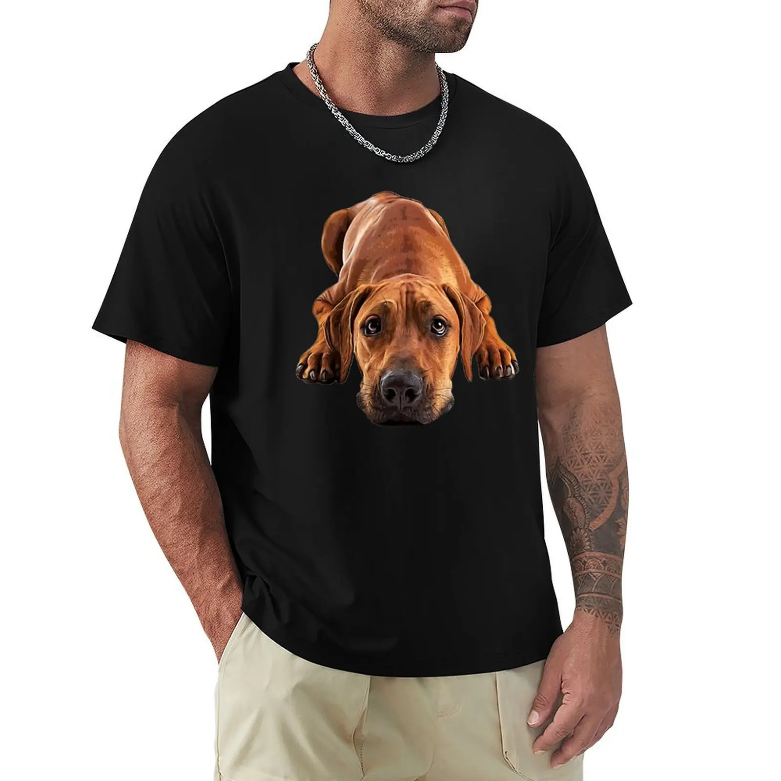 Rhodesian Ridgeback Puppy Eyes T-Shirt High Quality Durable T-Shirt