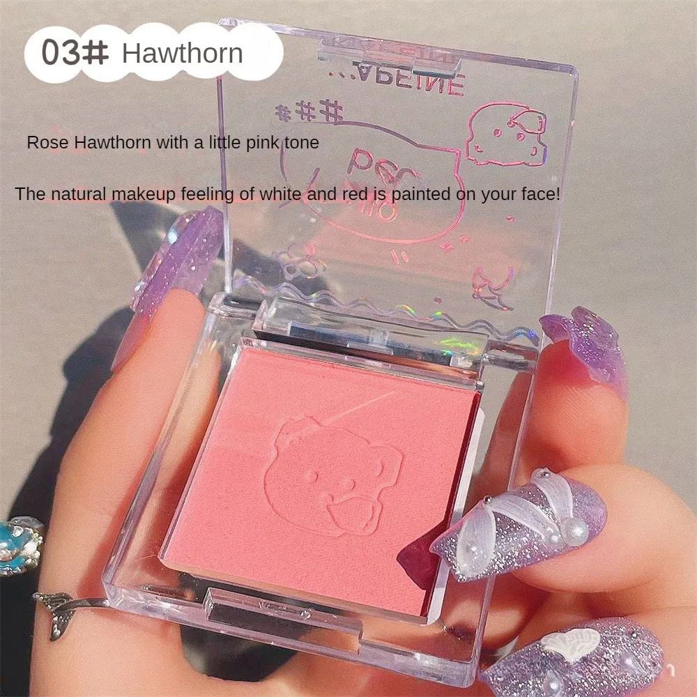 Monochroom Blush Palet Rose Meidoorn Wangtint Blusher Poeder Natuurlijke Gezicht Make-Up Matte Perzik Rouge Contour Schaduwpalet