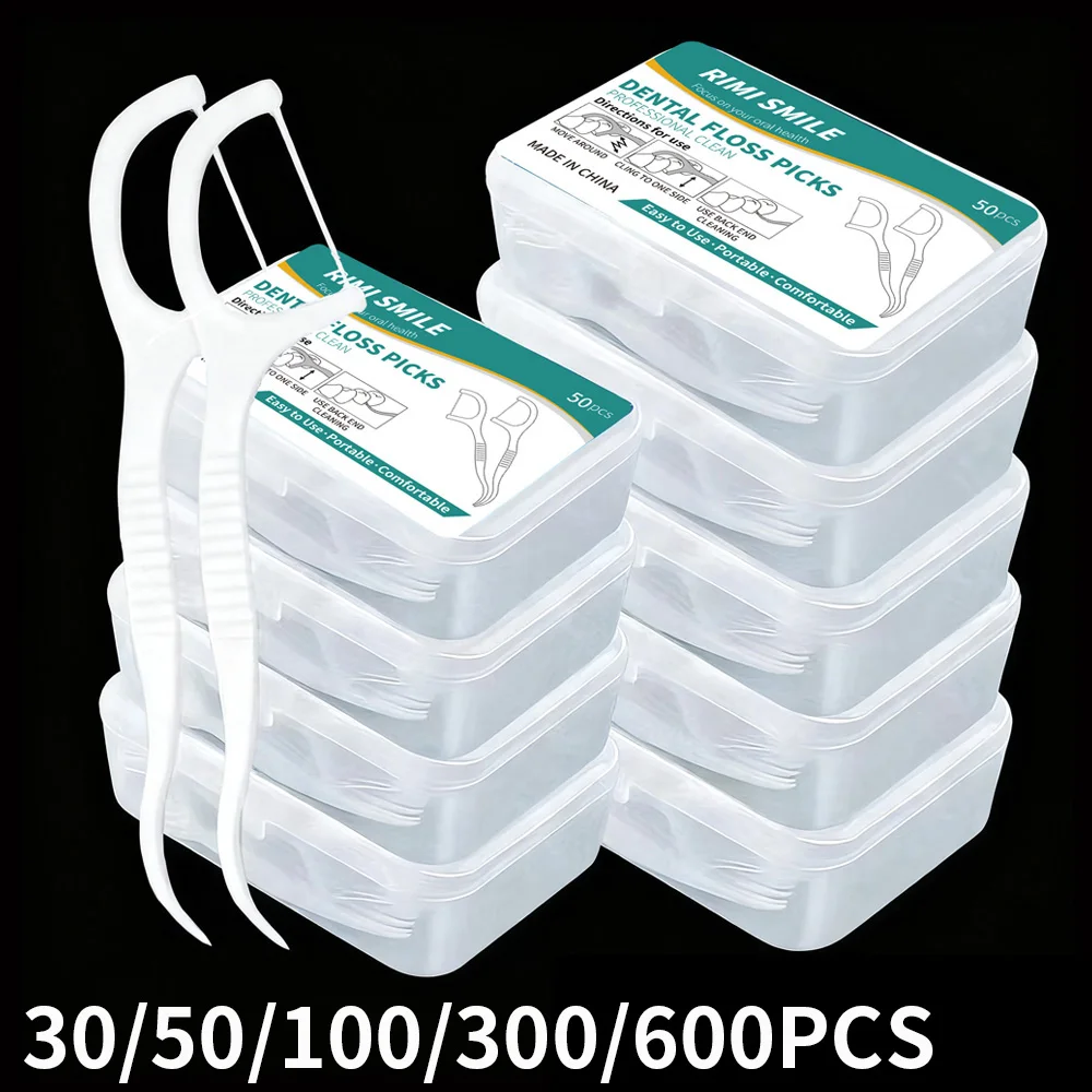 Hilo Dental Ultra Suave de Alta Resistencia, Paquete Familiar a Granel, Palillos de Hilo Dental Desechables, Limpieza Interdental Portátil