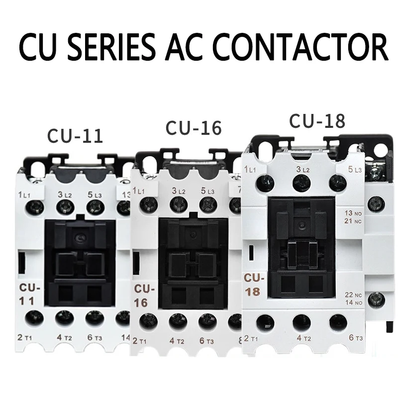 TECO Taian AC Contactor CU-11/16/18/23/27/32R/38/40/50/65/80/90 220V 380V 24V 110V