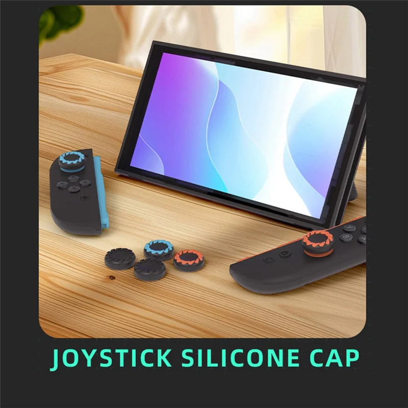 AA60-For Switch2 Joycon غطاء سيليكون غطاء عصا التحكم لنينتندو سويتش 2 غطاء الفطر غطاء رأس واقي غير قابل للانزلاق