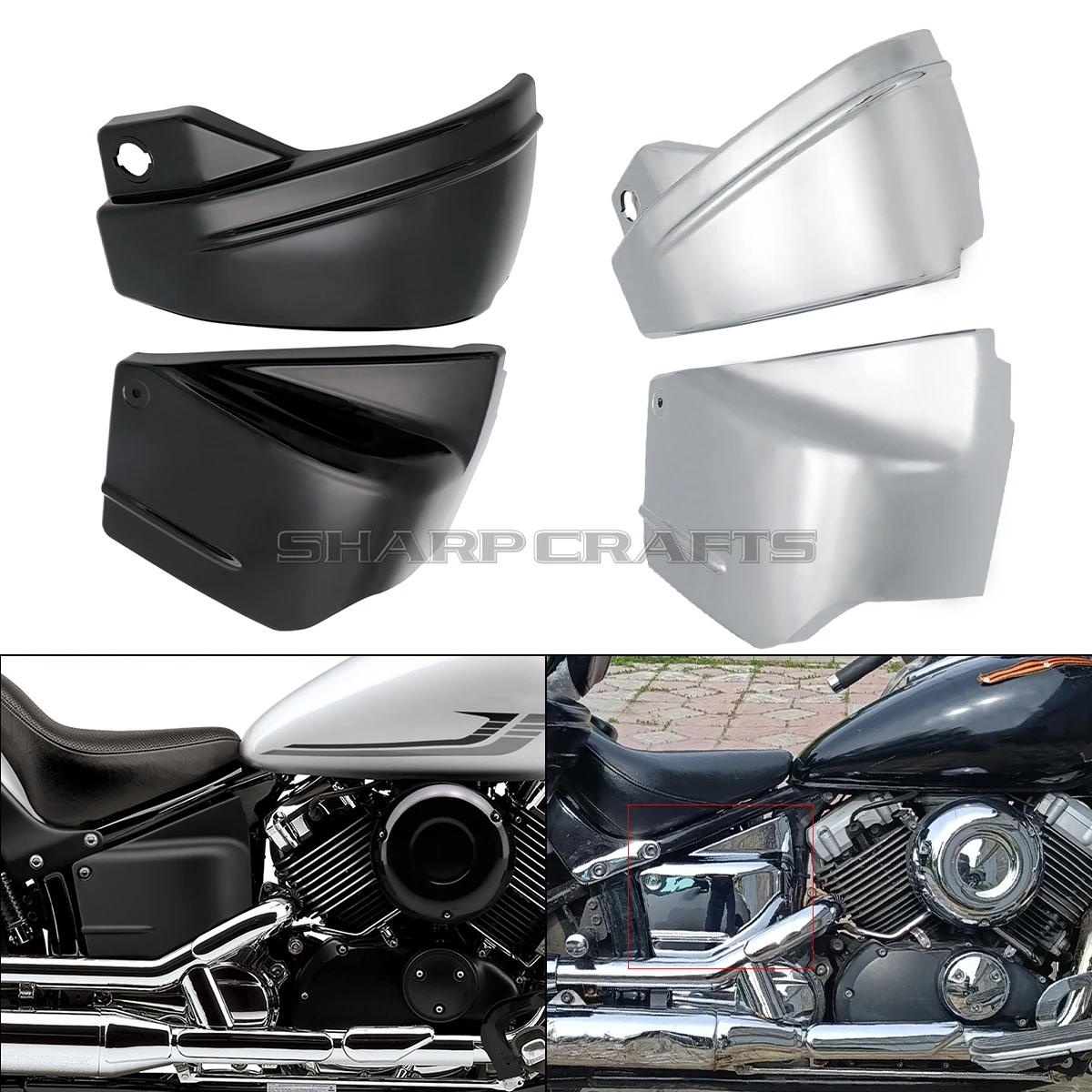 Motorbike Left Right Side ABS Battery Fairing Cover For Yamaha V-Star XVS 650 XVS650 XVS650A Dragstar DS650 Custom Classic