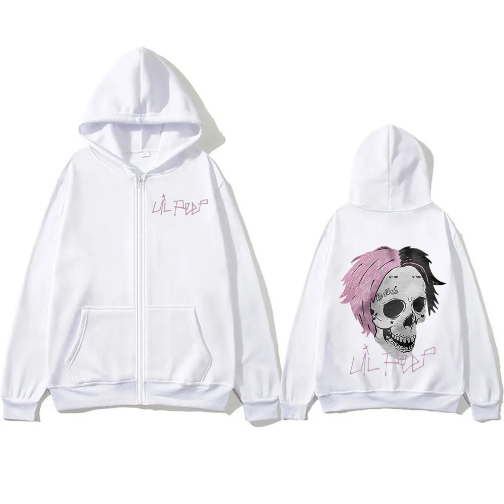 Lil Peep Cry bebek fermuar Hoodies erkek giyim moda Vintage Hip Hop boy Zip Up tişörtü Unisex rahat Hoodie ceketler