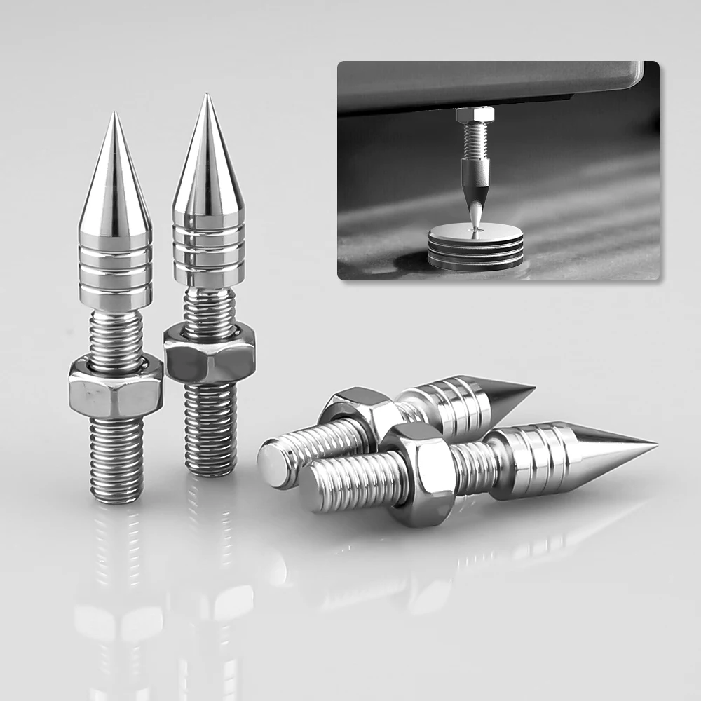 4 Chất Lượng Cao 316LSS Thép Không Gỉ Âm Thanh Chân Mũi Nhọn Đứng Cô Lập Chân CD Bộ Khuếch Đại Loa Máy Chân Đứng Miếng Lót sơn Móng Tay