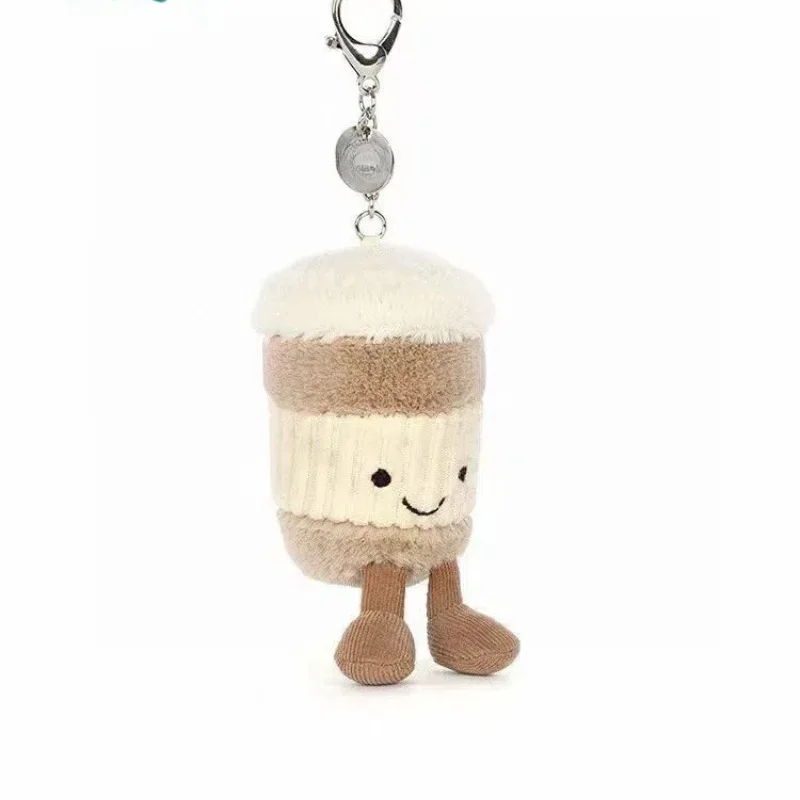 Adorable Plush Toy Keychain Coffee Cup Hanging Doll Cute Companion Bag Doll Soft Stuffed Animal Keychains For All Ages