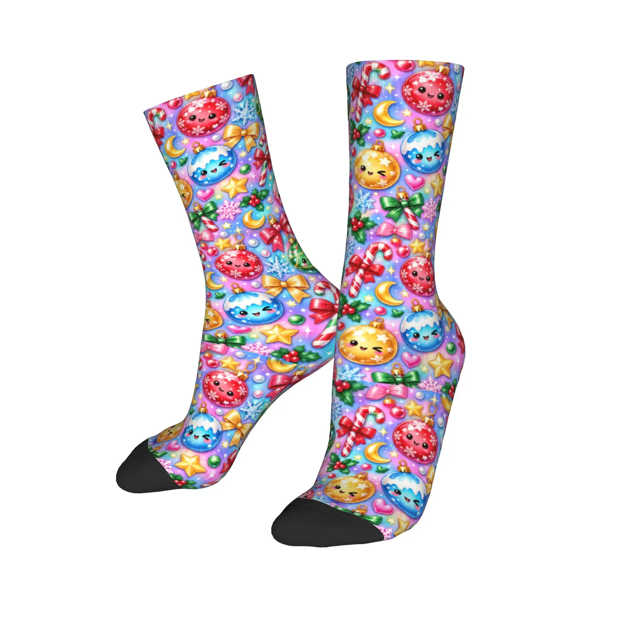 Christmas Snowflake Bauble Socks Spring  Stockings Korean Men's Warm Soft Socks Design Outdoor Anti Sweat Socks