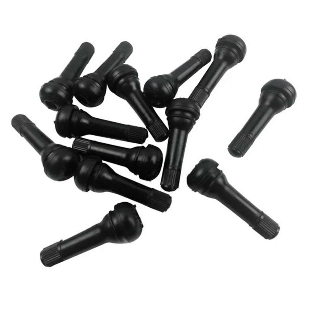 

TR412 TR413 TR414 Snap In Short Black Rubber Valve Stems TR412 Tubeless Tire Tyre Valves For Car Motorcycle Parts