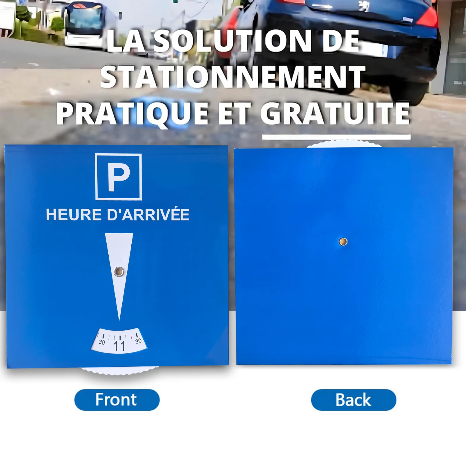 Lot De 1/2 أقراص ركن السيارة الزرقاء للسلامة على الطرق والتحكم في حركة المرور أقراص ركن السيارة الزرقاء للسيارة