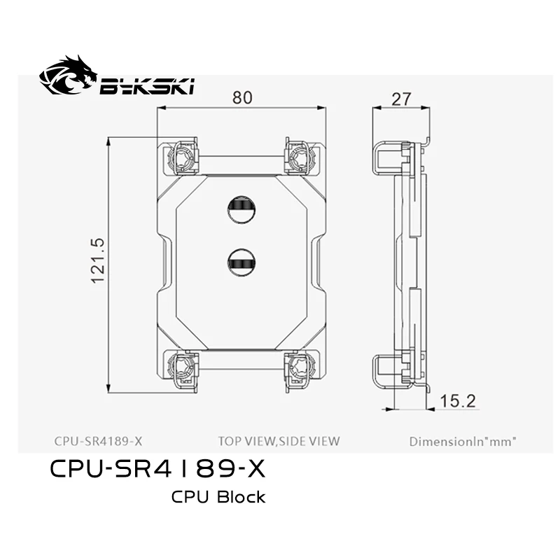 Bykski CPU-SR4189-X All-Metal CPU Water Block Use for INTEL LGA4189 Server Computing Liquid Cooling Bilock 0.3MM Micro Channels