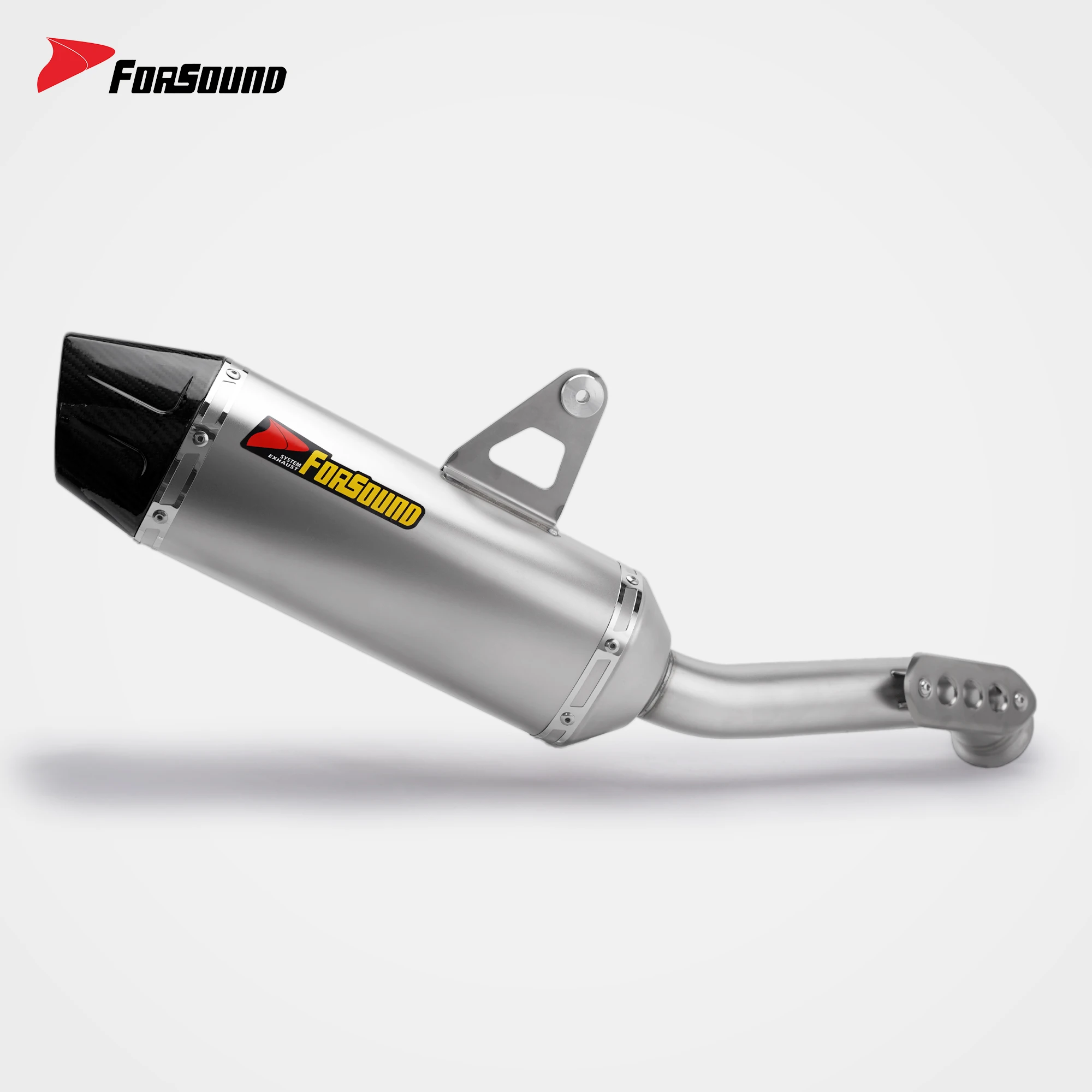 Forsound Factory Wholesale Price CFMOTO 800mt Titanium Exhaust Valved Muffler with Mid Pipe Resonator