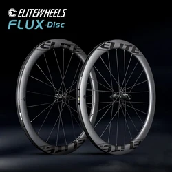 ELITEWHEELS FLUX Racing Bike Road Disc Carbon Wheelset Wheels Ultralight Pillar 1423 Spoke