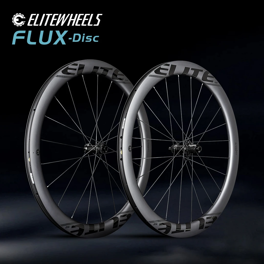 ELITEWHEELS FLUX Racing Bike Road Disc Carbon Wheelset Wheels Ultralight 1542g Pillar 1423 Spoke