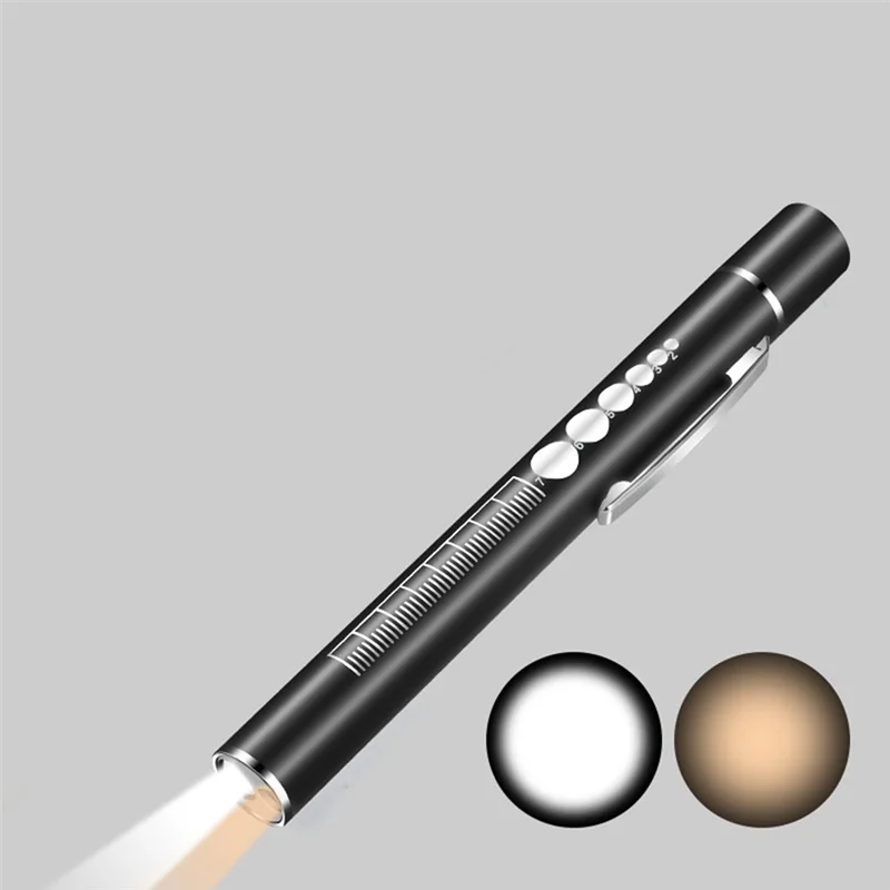 ABLL-1 PCS USB перезаряжаемый-ручная ручка черный карманный светодиодный фонарик из нержавеющей стали