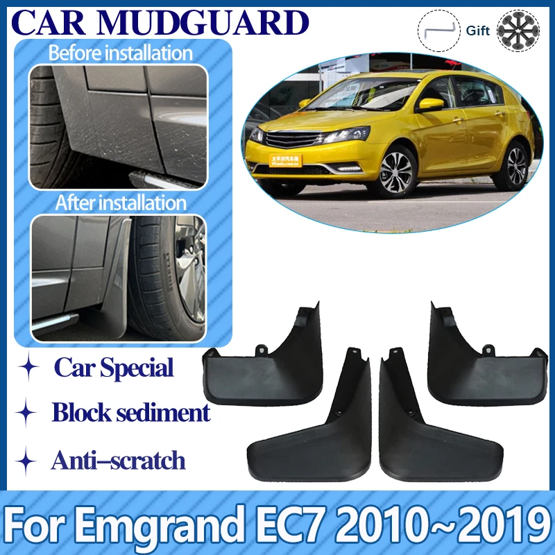 

Car Wheel Fender MudFlaps For Geely Emgrand EC7 Accesories 2010~2019 Hatchback Mud Flaps Guard Anti-splash Mudguards Accessories