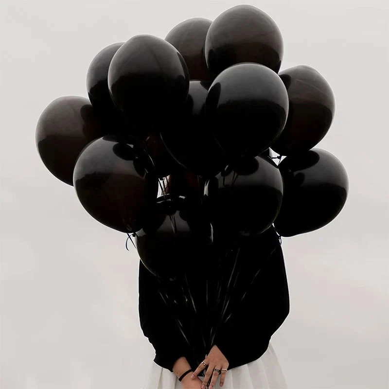 Dekoracje urodzinowe Balon Matowy Czarny Czerwony Pomarańczowy Żółty Metaliczny Złoty Balon na Urodziny Ślub Baby Shower Globos — zdjęcie 3