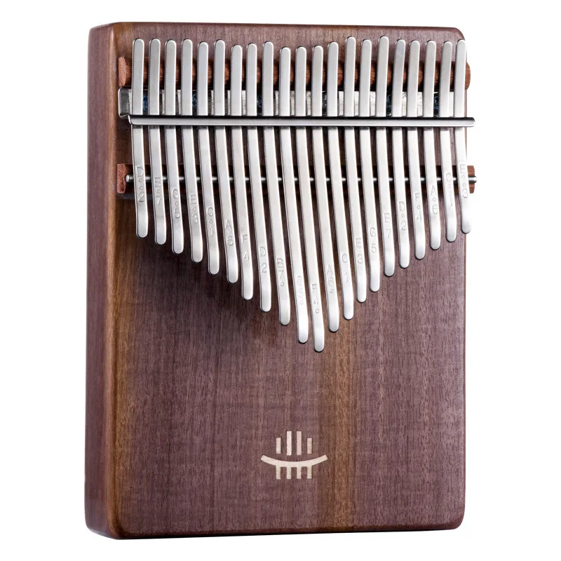 Hluru Professiona 21 Key Walnut Kalimba 17 Key Resonator Thumb Piano Rosewood Finger Piano Glossy Box Mbira for Beginner
