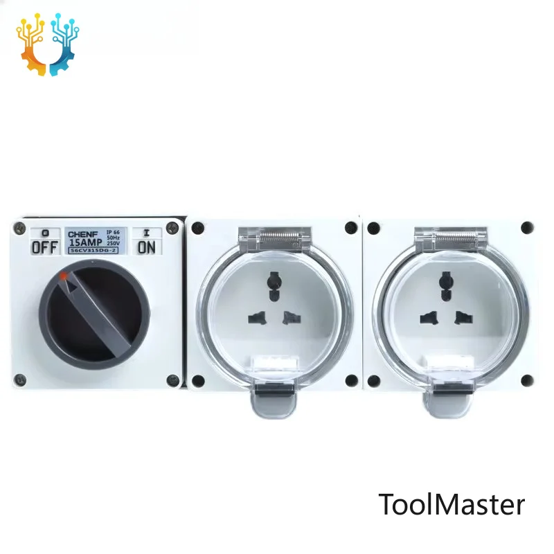 

【2026】Multi-function IP55 Waterproof Industrial Outdoor 56 Serie Three Hole 15A Wall Power Outlet Generator Combination Switch S