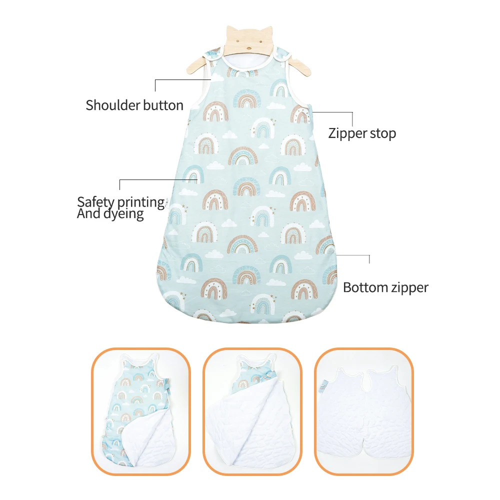 Kangobaby #My Soft Life# New Arrival Baby Vest Sleeping Bag Unisex Anti-Kicking Newborn Sleepwear Toddler Onesies