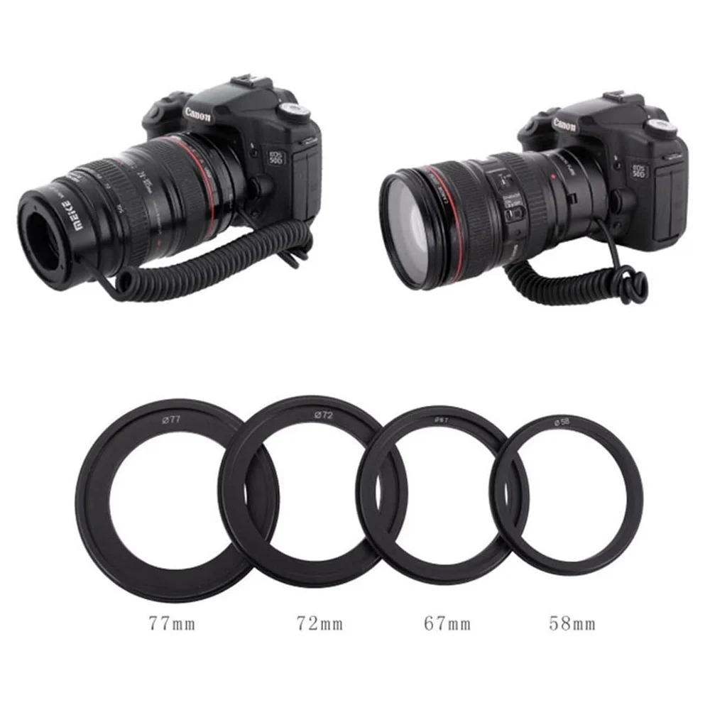 Meike อิเล็กทรอนิกส์-Macro Auto Focus & AF ยืนยันอะแดปเตอร์ Reverse สำหรับ Canon 5D II III 6D 7D 50D 60D 600D 550D