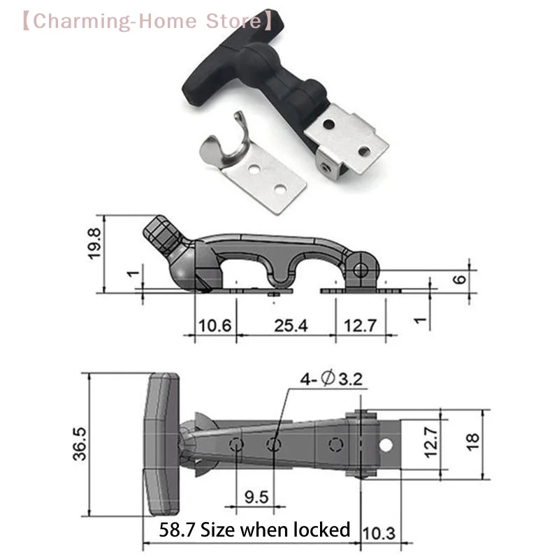 

Резиновый фиксатор капота с кронштейном, эластичный, из нержавеющей стали, гибкий Т-образный замок для ящиков, для холодильников и лодок