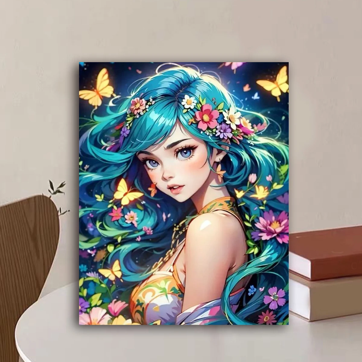 RUOPOTY 数字で描く絵画 大人向けクラフト 緑髪の少女 - Unique Art Craft のレビューと価格