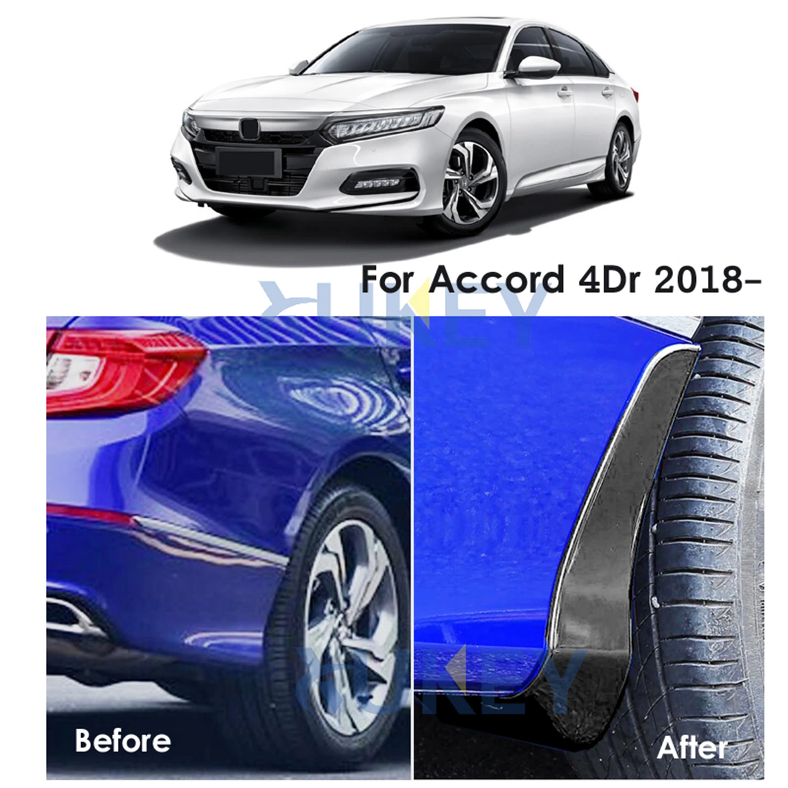 4Pcs Mud Flaps Fits For Honda Accord 2018 - 2021 10th Gen 10 Mudflaps Splash Guards Mudguards Fender 2019 2020 Car Accessories