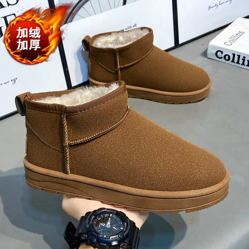 

Snow Boots Man Shoes Men Korean Climate Lot Shoes Original High Heel Ankle Boots for You Women Sneakers Brown Boot Mens Shoe
