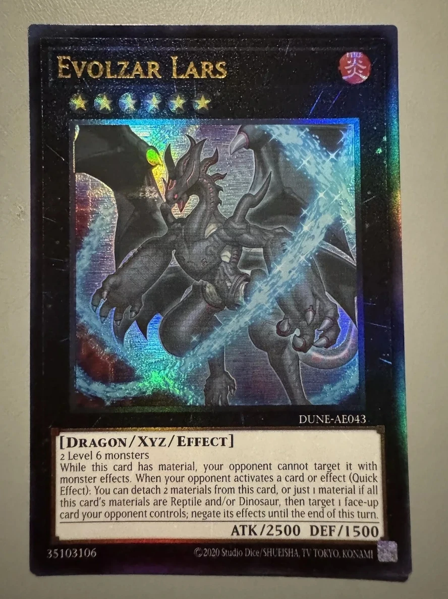 

Yugioh KONAMI Duel Monsters DUNE-AE043 Evolzar Lars Ultimate Rare Asian English Collection Mint Card