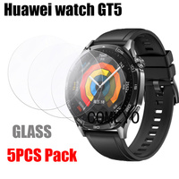 5pcs for Huawei watch GT5 / GT 5 PRO Smart watch Glass Screen Protector Tempered 9H 2.5D Film