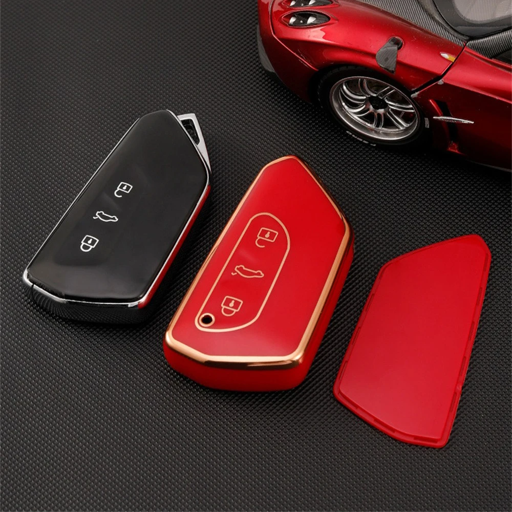 Remote Control Key Case Unobstructed Signal No Blocking Signal Car Remote Control Tpu Car Key Bag Key Chain Soft And Comfortable