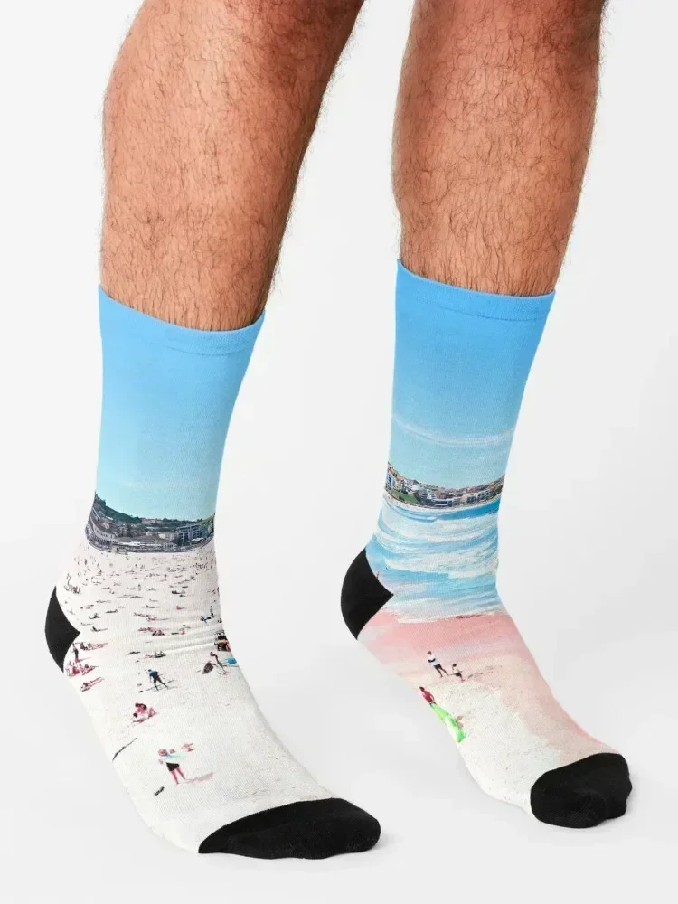 Bondi Beach | Fine Art Photo Socks funny gifts with print cool snow Men's Socks Women's