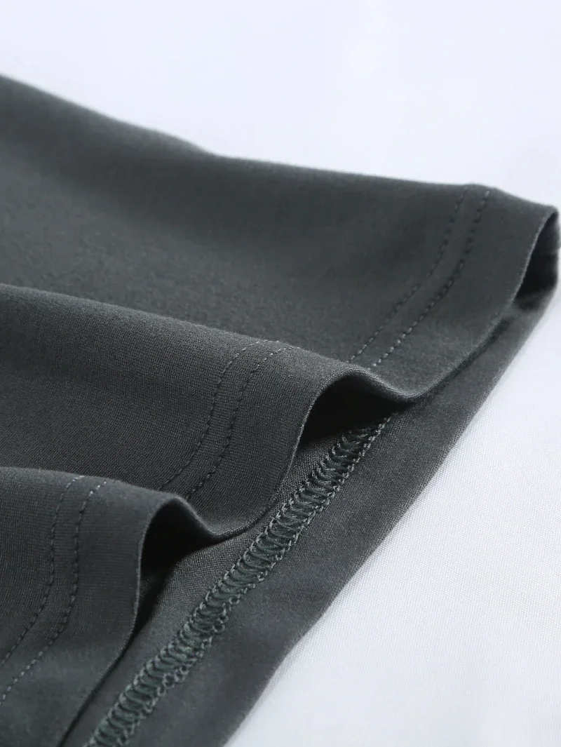 Sommerliches ADWYSD T-Shirt mit Rundhalsausschnitt für Herren und Damen – Hochwertig, schlicht, modisch und vielseitig für den Alltag – Detail 3