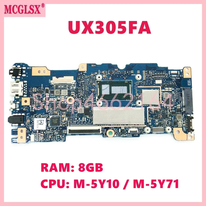 

UX305FA With 5Y10C 5Y71 CPU 8GB-RAM Notebook Mainboard For ASUS UX305 UX305F UX305FA Laptop Motherboard 100% Tested OK