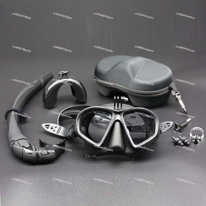 Low Capacity Free Diving Mask Tempered Glass Snorkeling Mask with Stand