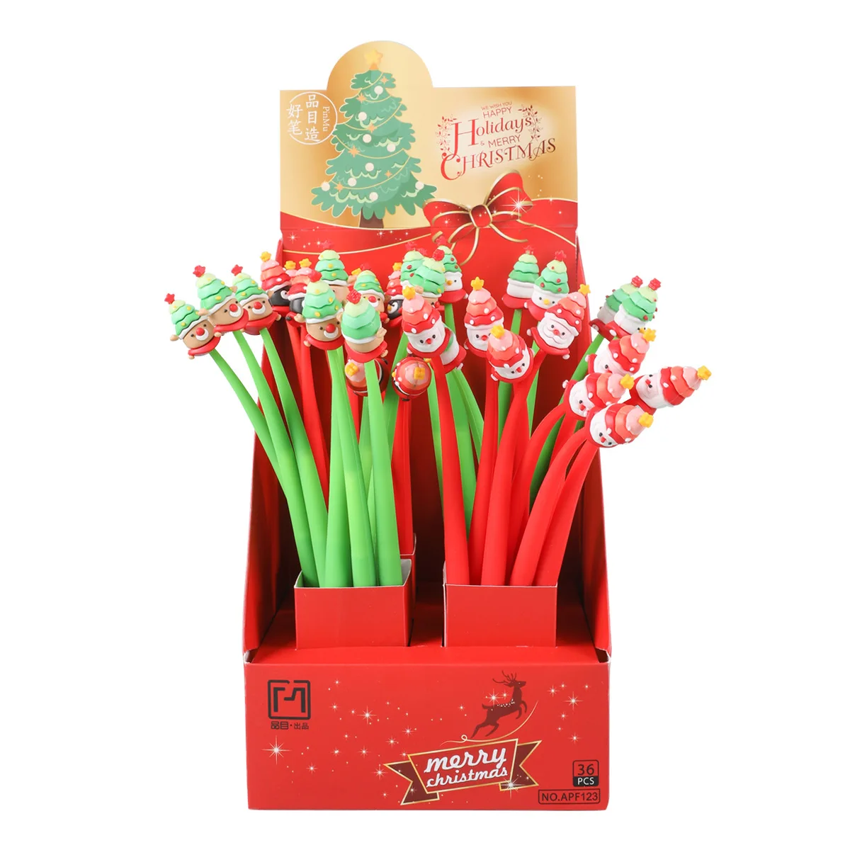 48PCS Creative Cute Cartoon Christmas Day Neutral Pen Fountain Pen Student Test Writing Signature Pen Customization