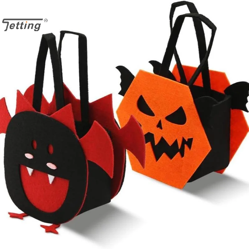 Torba na Halloween dla dzieci w kształcie nietoperza lub sowy z filcu, mała torba na słodycze, torebka, dekoracja na Halloween, artykuły imprezowe dla dzieci, prezent.