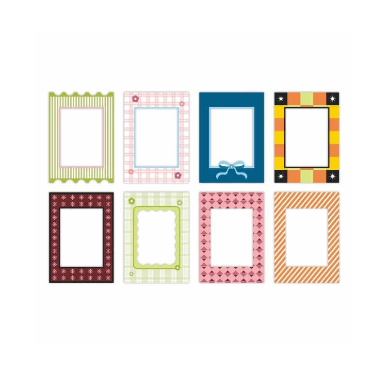 Magnetisches Bildertafel-Set aus Acryl für die Verwendung Kühlschrank, 8 Mini-Fotodisplays mit niedlichem Rand für – Detail 1