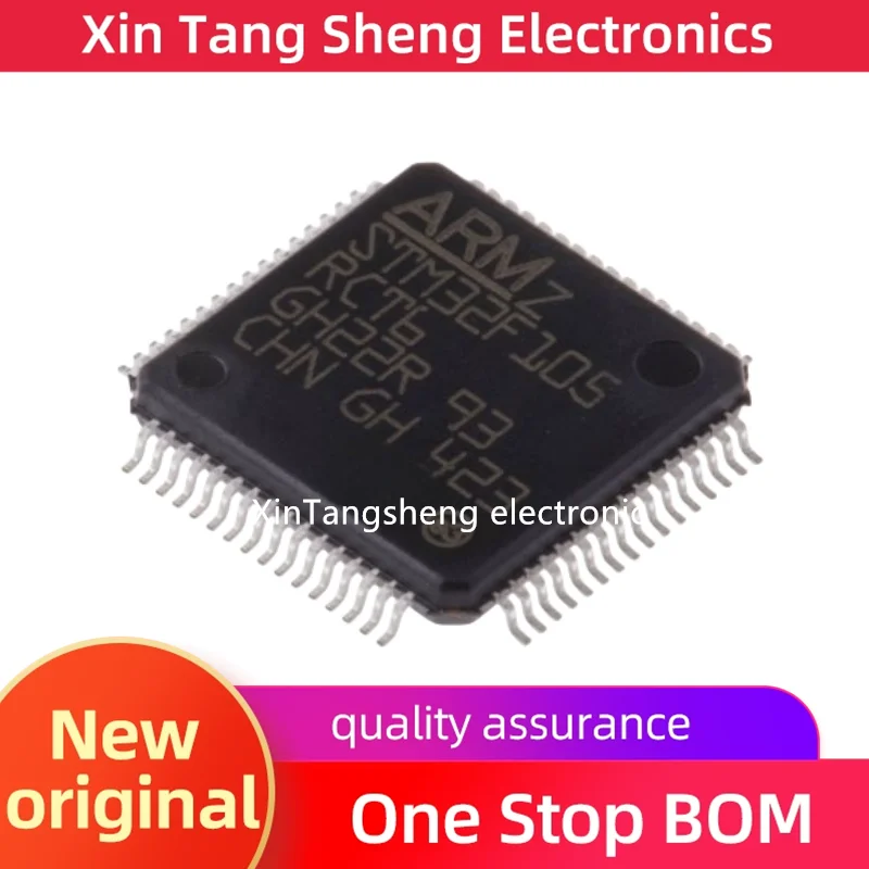 

STM32F105RCT6 105RBT6 New MCU chip 32-bit microcontroller patch LQFP64