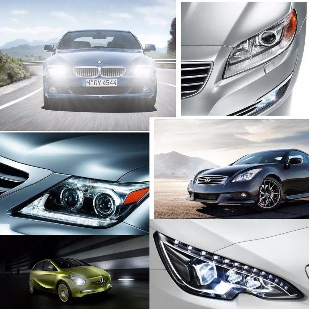 Mini lente de projetor bi-xeno de 2,5 polegadas com volante à direita para lâmpada H1, H4 e H7 com parafuso, acessórios para carro