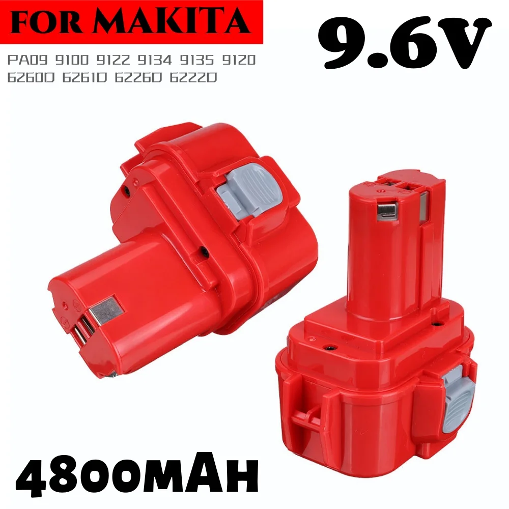 

9.6Volt 4.8Ah NI-MH Battery/Charge For Makita PA09 6222D 9100 9120 9122 9133 9134 9135