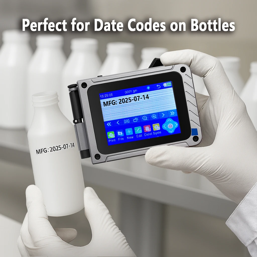 INCODE Portable Mini Handheld Inkjet Printer Features Portable Gun for Use As Tube or Bill Printer